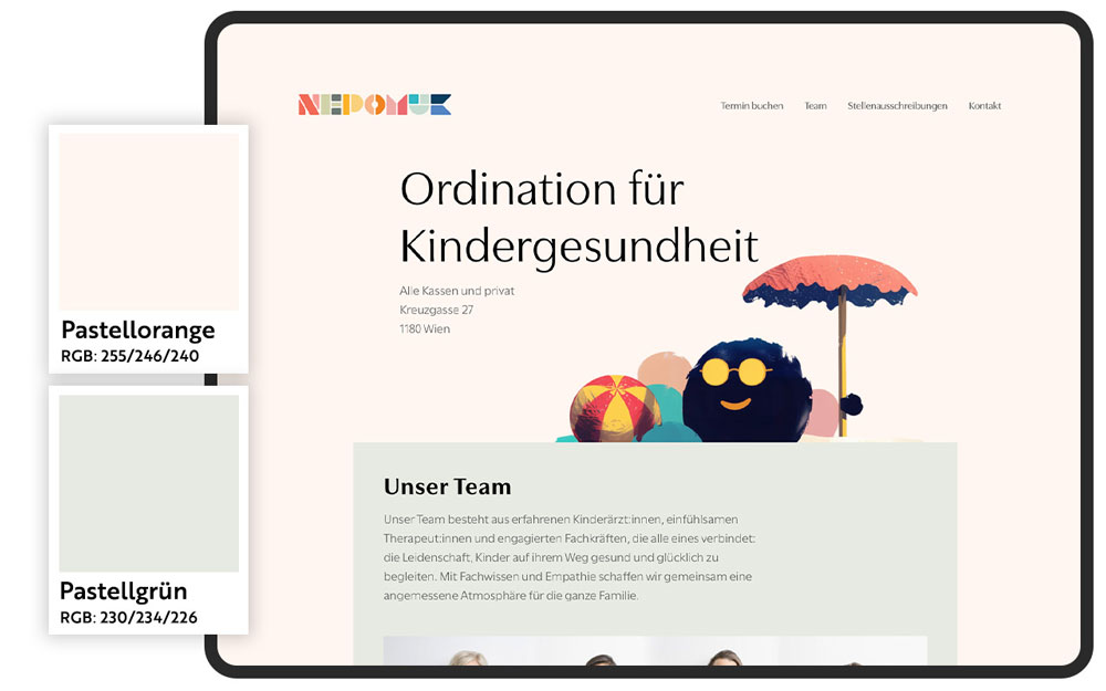 Nepomuk Website Farbschema