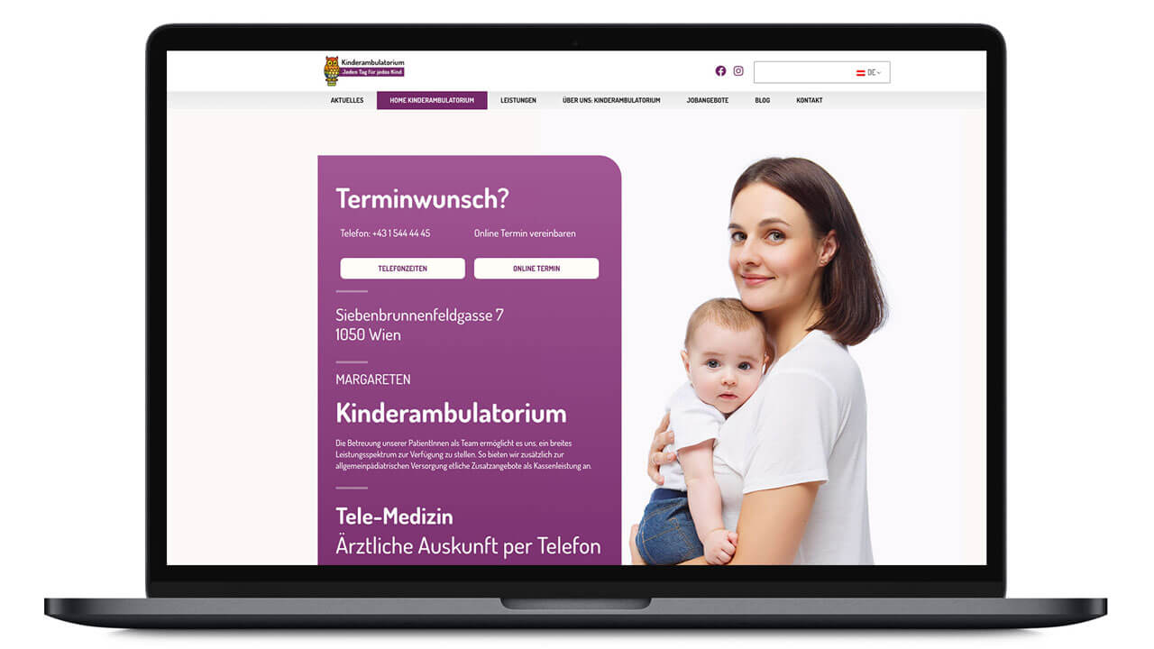 Kinderambulatorium Deutsch Mockup