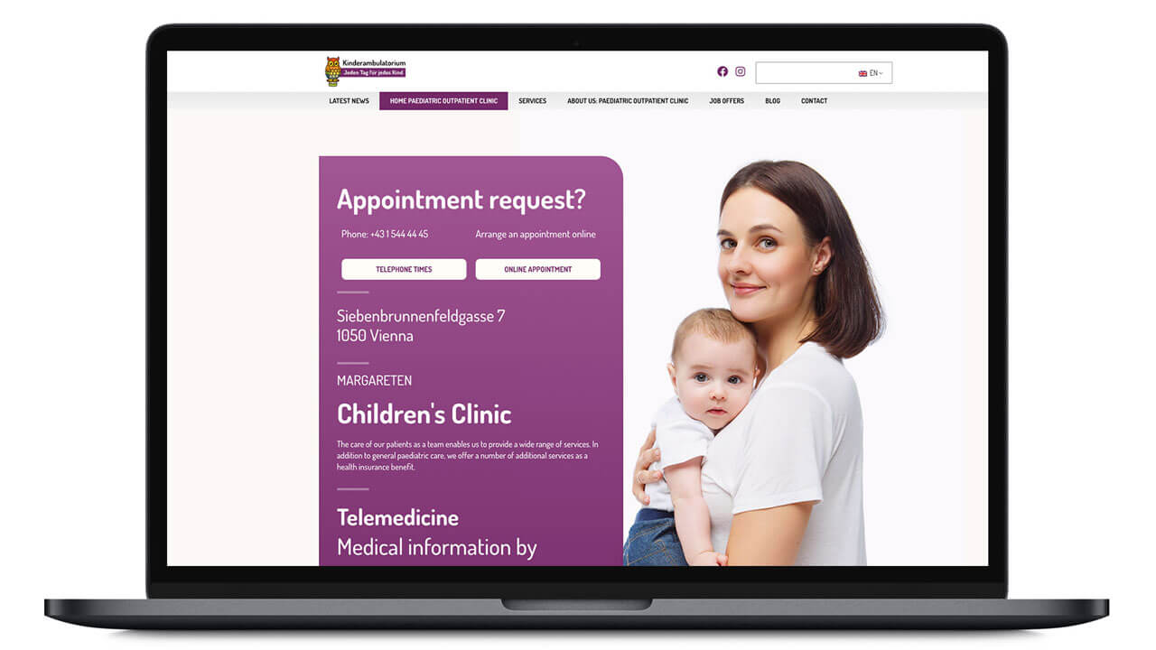 Kinderambulatorium Englisch Mockup