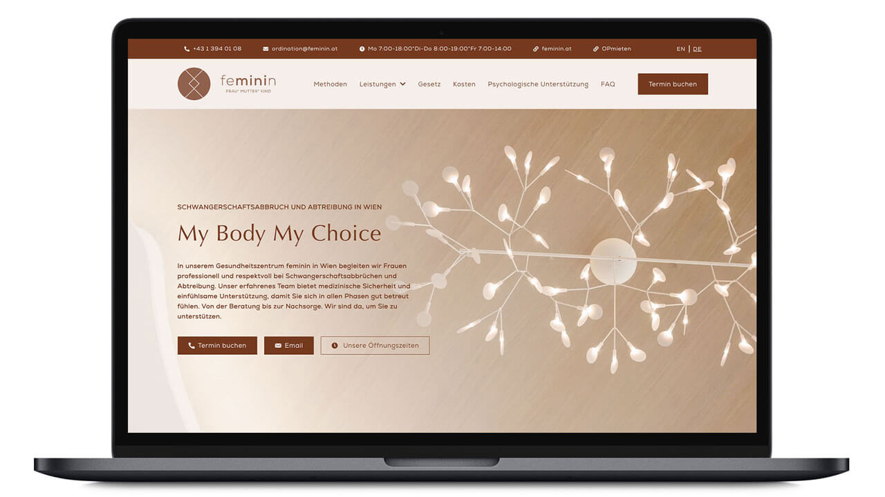 Feminin Deutsch Mockup Praxiswebsite it4med Blog