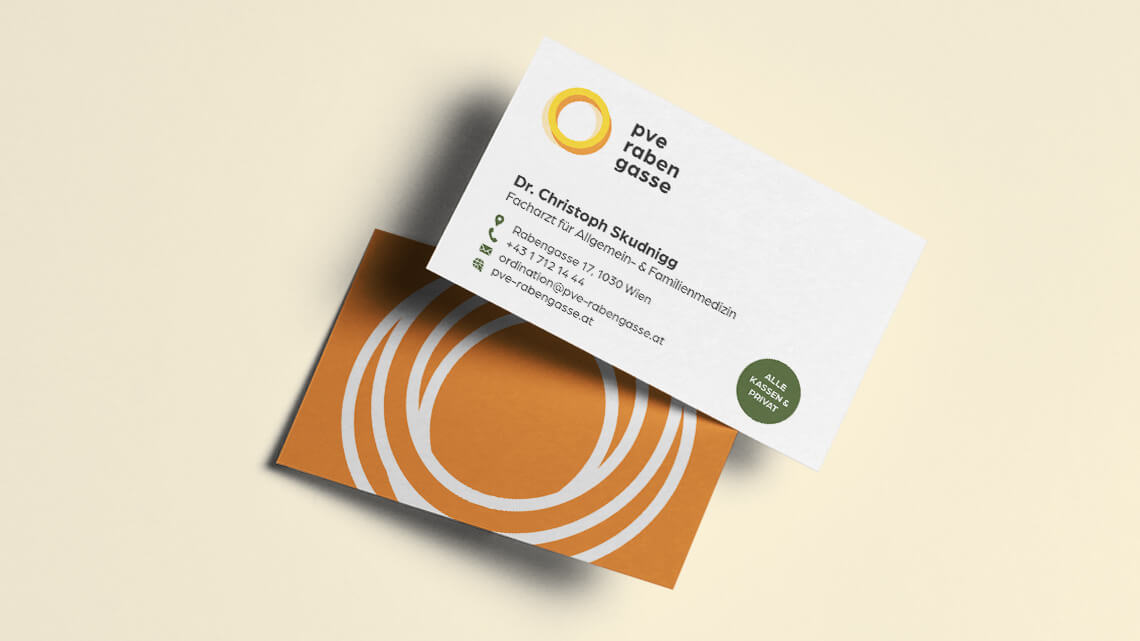 Refernzbild der Visitenkarten für das PVE Landstrasse